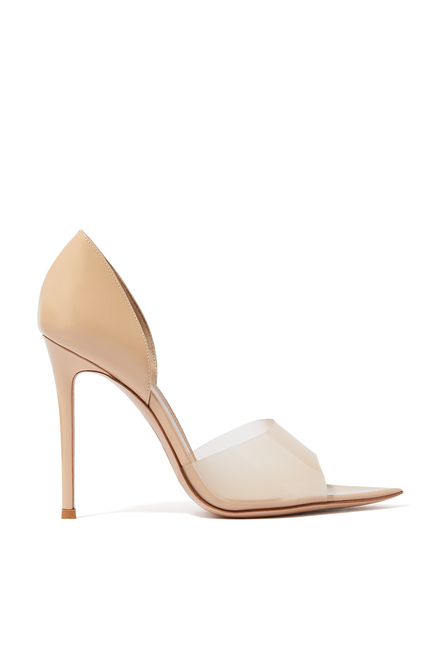 Gianvito Rossi D'orsay 105 Leather & PVC Pumps